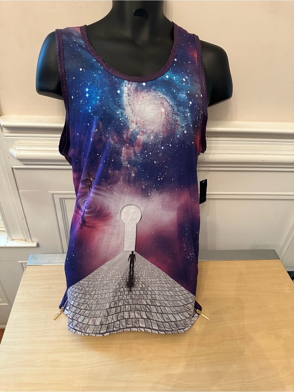 XL Switch Galaxy Key Tank Top - Purple 4162